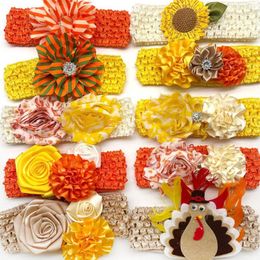 Dog Apparel Thanksgiving Day Pet Bow Ties Puppy Cat Collar With Elastic Band Fall Turkey Style Tie Grooming Accessories