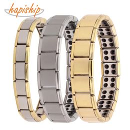 Charm Bracelets Hapiship Tourmaline Energy Balance Bracelet Health Care Jewelry For Men Women Germanium Bangle Gem10 231006