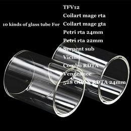 TF12 Coilart mage RTA GTA Petri 22mm 24mm Serpent sub Vicino Combo RDTA Vengeance 528 GOON Replacement Glass Tube for Tank