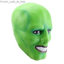 Party Masks Halloween Party Funny Novelty Loki The Mask Jim Carrey Latex Mask Full Face Hood Q231009