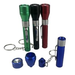Metal Pipe Creative Portable Metal Creative Detachable Mini Flashlight Shape Pipe Accessories Wholesale