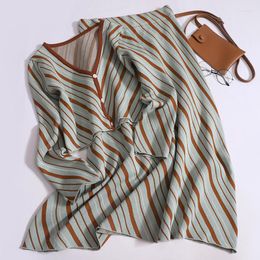 Work Dresses Fashion V Neck Sexy Knit Two Piece Women Sets Autumn Striped Crop Top And High Waist Knitted Skirt Suits For Dress Set