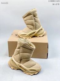 Mid length snow boots cotton thickened season insulated men's and women's boots for external wear yezzity boots