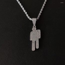 Pendant Necklaces Blohsh Necklace For Men Stainless Steel Human Fans Gift Punk Hip-hop Jewellery Korean Fashion240I