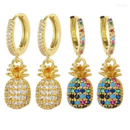 Dangle Earrings 1pair Romantic Pineapple Earring Hoop Exquisite Drop Luxury Studs Fashion Jewellery Woman Gift