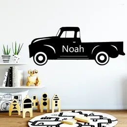 Wall Stickers American-Style Car Custom Name Waterproof Home Decor For Kids Rooms Background Art Decal