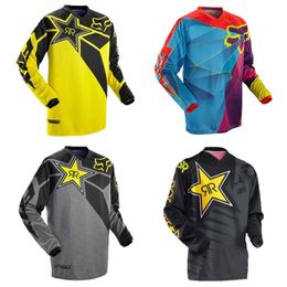2023 Men's T-shirts Fox Selling Head Speed Deceleration Bicycle Riding Suit Long Sleeve Summer Off Road Motorcycle