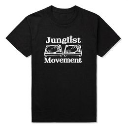 Drum and Bass Clubbing Turntables Decks Music DNB Man Junglist Movement T Shirts MenCotton O Neck Mens tshirt Tops Tees2613