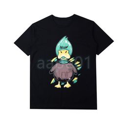 Luxury Mens T Shirts Summer Tees Designer Womens Hand-painted Graffiti Duck Pattern T Shirt Grey Black Colthing Asian Size S-XL2350
