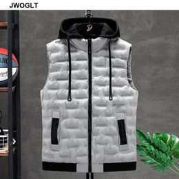 Mens Clothing Vest Jacket Autumn Warm Sleeveless Jacket Male Winter Casual Black Waistcoat Men Vest Hat Veste Homme 4XL 5XL2801