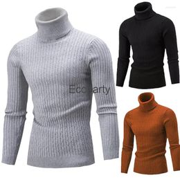 Men's Sweaters Autumn Winter Turtleneck Sweater Fashion Black Knitting Pullovers Rollneck Knitted Warm Casual Bottoming Shirt