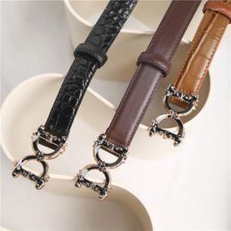 Belts Multi-Color Wide1.9 CM Metal Buckle Fashion Vintage Cowhide Waist Belt For Women