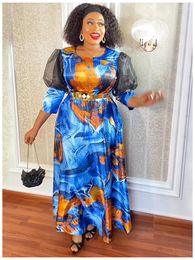 Ethnic Clothing 2023 African Maxi Dresses For Women Evening Long Sleeves Party Dress Nigeria Elegant Kaftan Muslim