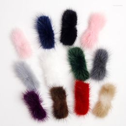 Keychains 2pcs/lot 7cm Real Natural Fur Pompom Balls Pom Poms Winter Women DIY For Hairclips Hairband Hats Cap Gloves Keychain