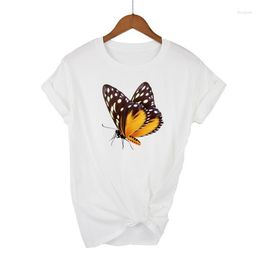 Women's T Shirts Women Lady Cartoon Butterfly Floral Elegant 2023 Summer Shirt Clothes Tshirt Tee Womens Top Female Print Graphic T-shirt