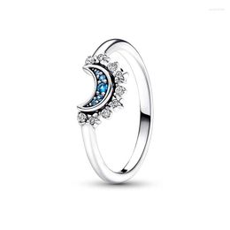Pandoras Ring Designer Ring Charm Pandoras Cluster Rings Silver Ring Celestial Sun & Moon Set Women Original Fine Jewellery High Quality Pandoras Bracelet 379