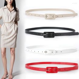 Belts Summer Thin For Woman PU Leather Waistbands Dress Casual Pants Lightweight Korean Fashion