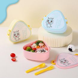 Dinnerware Cartoon Bento Lunch Box For Kids Leakproof Fruit Container Girls Boys Toddlers With 3 Compartments Microwave Safe