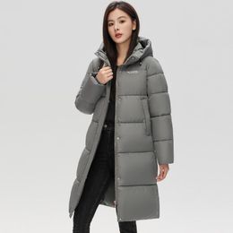 Women's Trench Coats Winter Women Long Parkas Jackets Casual Solid Thick Hooded Coat 2023 Female Outwear Puffer Jacket Padded