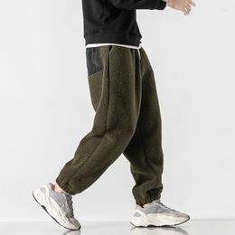 Men's Pants 2023 Fleece Home Men Joggers Sweatpants Winter Warm Cashmere Casual Korean Style Streetwear Hip Hop Plus Velvet 5XL
