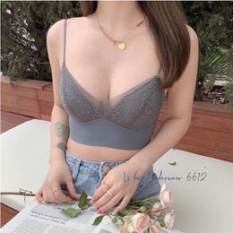 Camisoles & Tanks VS Lace Little Underwear Queen Vest Big U Anti-glare Gathering No Steel Ring Sporty Beautiful Back Latex Bra261W