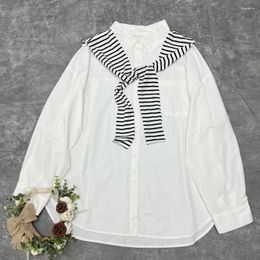 Women's Blouses Women Frenchy Casual Cotton Long Sleeve Tunic White Shirt Fall Office Lady Stylish Classy Elegant Youthful Black Blouse Tops