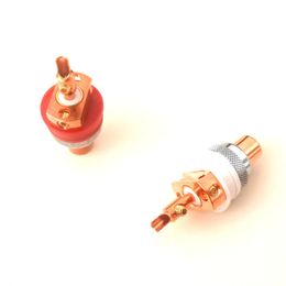 Other Electronics Hi End 4pcs gaofei GF RED01 Brass RCA Female Socket Phono Chassis HIFi audio AMP 231007