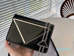 Pbag Triangle Designer Bag Women Shoulder Bags Fashion Black Leather Handbag Classic Small Crossbody Messenger bag Purse Wallet