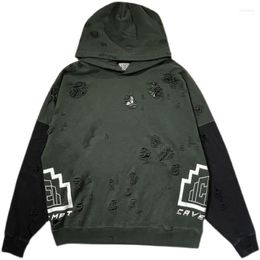 Men's Hoodies LIFE CAVEMPT 2023ss Streetwear Men Hooded Sweatshirts Black Green Join Colths Women Accommodative Casual Hoodie