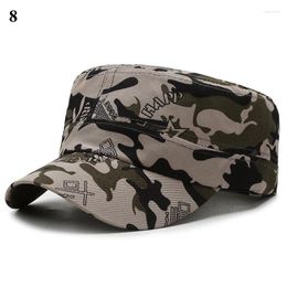 Berets Camouflage Flat Cap Military Combat Cadet Camo Baseball Hat Adjustable Classic Fashion Soldier Sunshade For Women Men Gorras