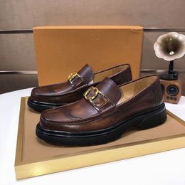 2023 Top Mens Loafers Designers Dress Shoes Genuine Leather Men Fashion Business Office Work Formal L Brand Party Weddings Flat Shoe Big Size 38-45 jnhv0001