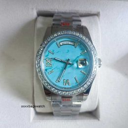 Rolaxs Swiss Diamond Watch ST9 Day - DATE Automatic 2813 Movement - 40mm 904L Stainless Steel Strap - Sapphire with Diamon HBRN - Men's and Women's putin's wristwatch