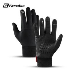 Five Fingers Gloves Winter Men Women Gloves Touch Cold Waterproof Motorcycle Cycle Gloves Male Outdoor Sports Warm Thermal Fleece Running Ski Gloves 231007