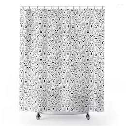 Shower Curtains The Bathroom Is Decorated With A Cute Ghost Waterproof Curtain For Halloween