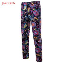 Joycosin 2019 Winter Men's Pants New Casual Fashion Night Club men Pants Smash print Straight Formal Dress Street wear297S