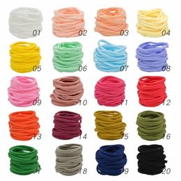 20 colors available baby girls Nylon Headbands TAN NUDE Nylon hair band Baby Hairband Nylon Elastic Stretchy DIY Headbands Bulk 285K