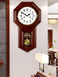 Wall Clocks Digital Big Clock Vintage Luxury Silent Wooden Mechanical Antique Pendulum Antiguedades Hogar Horloge 50