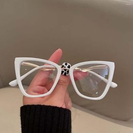 Sunglasses Glasses Frame Black Square Computer Eyewear Anti Blue Light Cat Eye Radiation Women