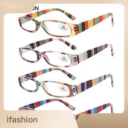 Sunglasses Reading Glasses Spring Hinges Fashion Women Small Fresh Print Frame Super Clear High Quality