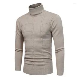 Men's Sweaters Turtleneck Knitted Sweater Slim Fitted Full Sleeve 2023 Men Clothes Autumn Pullover Sweter Uomo Wear Pull Homme Hombre ES126
