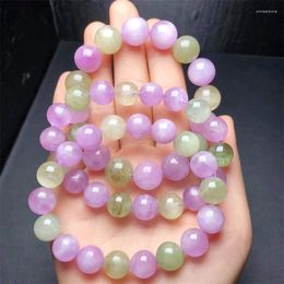 Link Bracelets Natural Purple Green Lepidolite Bracelet Fashion Gemstone Crystal Jewelry Bangle For Women Healing Bohemia Holiday Gift 1pcs
