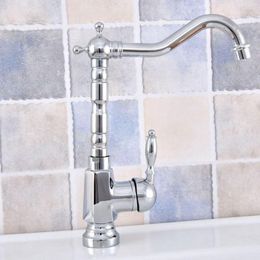 Bathroom Sink Faucets Luxury Vanity Polished Chrome Basin Tap Single Handle Hole WC Deck Mounted And Cold Zsf643