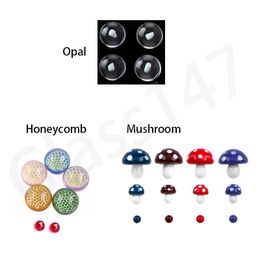 Terp Slurper Pearls Glass Bead Caps Opal Honeycomb Mushroom For Quartz Banger Nails Dab Rig Water Glass Bong Smoking Accessories 22mm