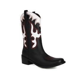 38-50 large men's boots with snake pattern patchwork autumn short boots, low heeled square toe western boots, H311 231003