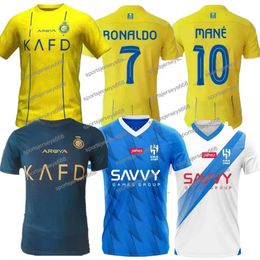 Al Nassr Fc Soccer Jerseys 2023 2024 Home Yellow Away 23 24 Cr7 Gonzalo Martinez Talisca Ghislain Konan Vincent Aboubakar Men _Jersey