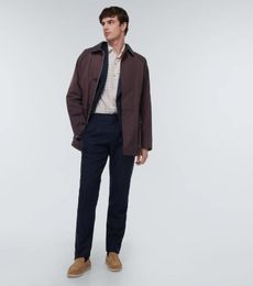 Men's Jackets Jacket Coat Casual Loose Lapel Mid Length Business Pure Multi Pocket Top
