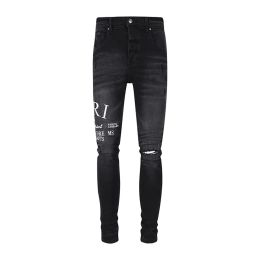 Mens Distressed Ripped Skinny Jeans Mens Jeans Slim Motorcycle Moto Biker Causal Mens Denim Pants Hip Hop Men Jeans v4 857652557