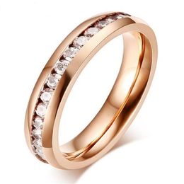 IP rose gold plated stainless steel eternity ring for men and women271J