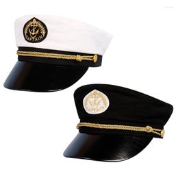 Berets Children Party Captain Hat Fashion Uniform Marine Cap RolePlay Costume