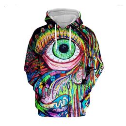 Men's Hoodies 2023 Colourful 3d Hoodies/sweatshirts For Men And Women Harajuku Long Sleeved Street Clothes In Winter Au